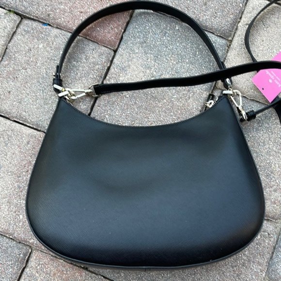 Kate Spade Staci Saffiano Leather Shoulder Bag Black - Picture 11 of 16